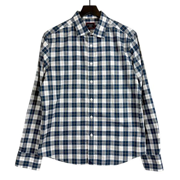 UNTUCKit Mens Plaid Button Down Shirt Blue Cotton - M - Picture 1 of 7